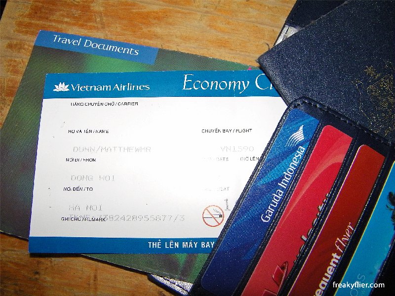 Economy Class Boarding Pass, Dong Hoi (VDH) to Ha Noi (HAN)