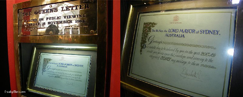 HRH Queen Elizabeth II Letter to the people of Sydney to be opened in 2085