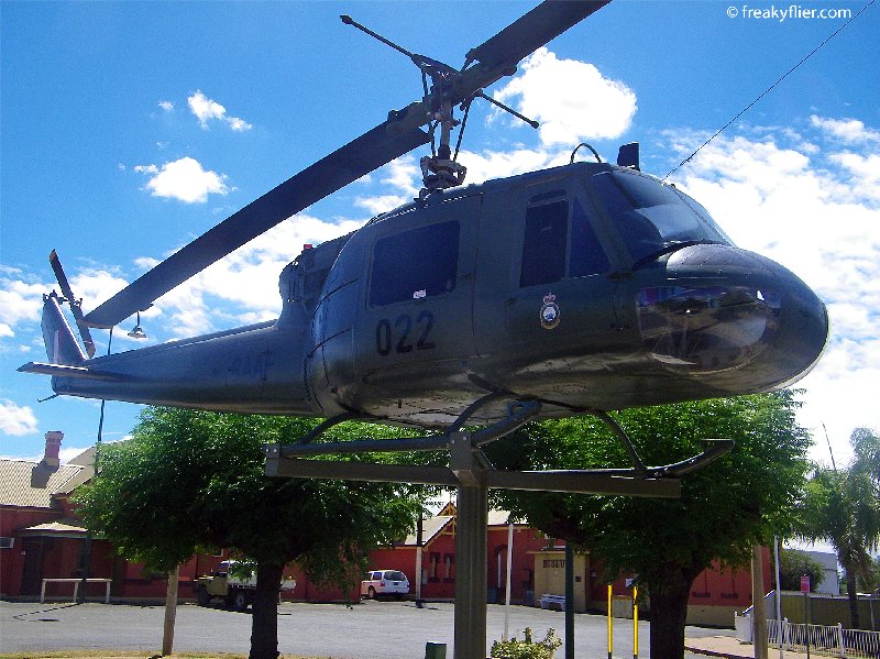 Iroqouis Helicopter donated to the people of Nyngan to commemorate the 1990 floods