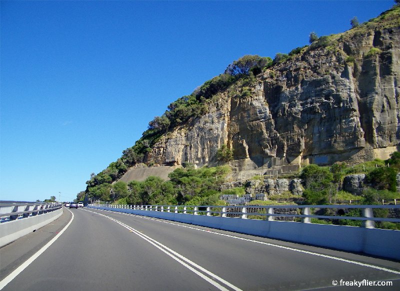 Driving over the Sea Cliff Bridge
