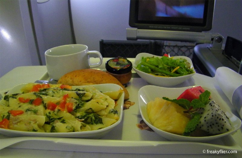 The Business Class hot meal