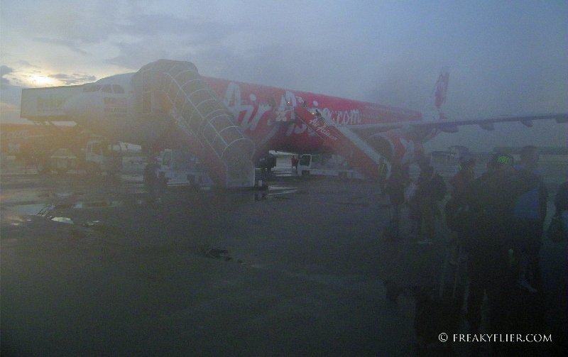 Landing at KLIA LCCT on a very wet and steamy day