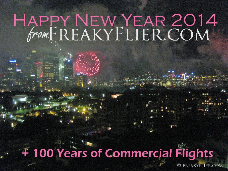 Happy New Year 2014 from FreakyFlier.com + 100 Years of Commercial Flights