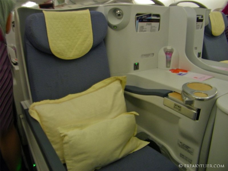 Business Class on the upper deck of the A380