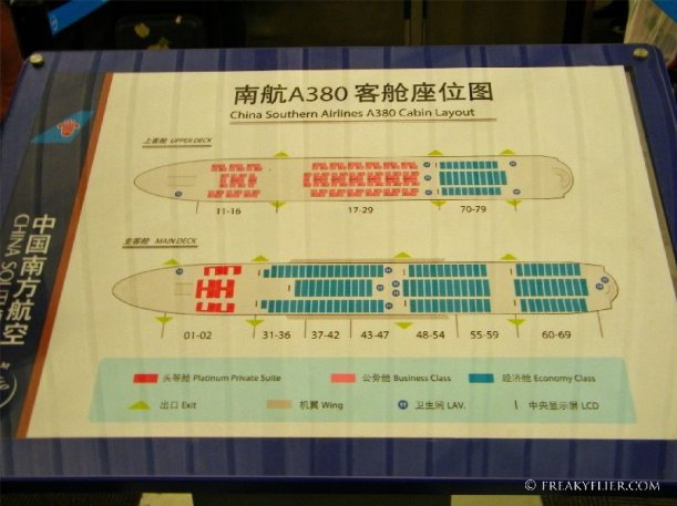 Aircraft maps help passengers locate their seating zone and which door to board through