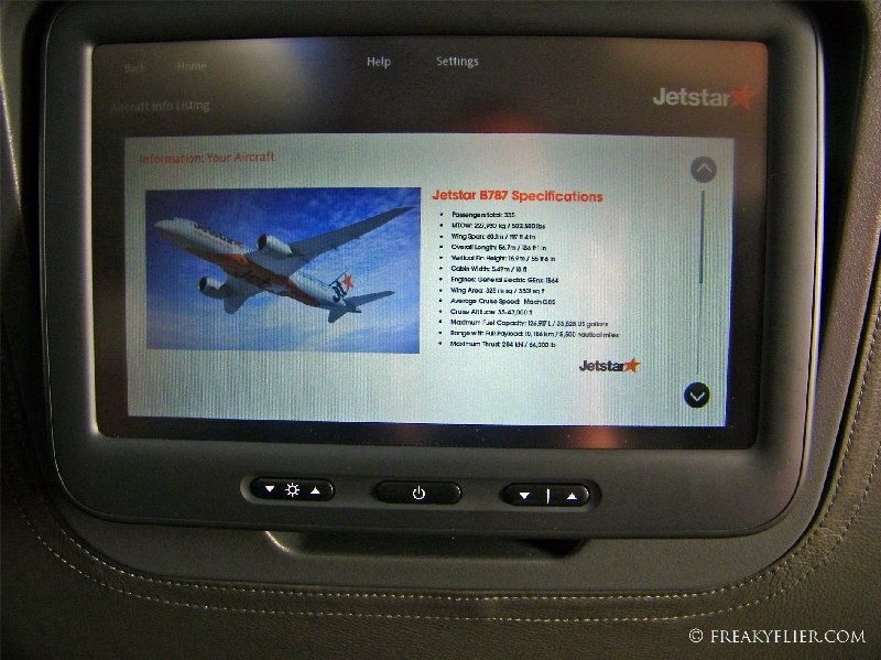 Seat back AVOD which was free to all Business Class passengers