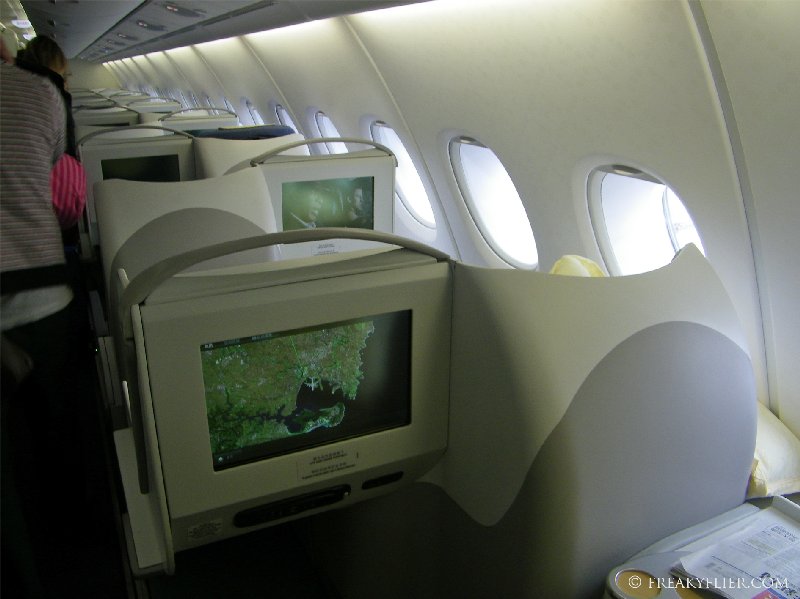 Last walk through the Business Class cabin on China Southern Airlines a380