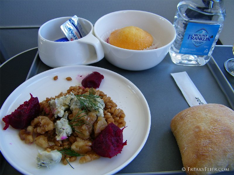 Afternoon snack in Business Class