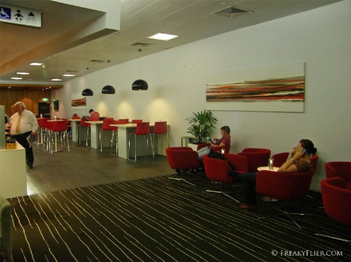 Seating area near the buffet at the QantasClub Gold Coast
