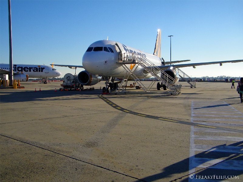 A Tigerair Airbus a320 at Melbourne Airport