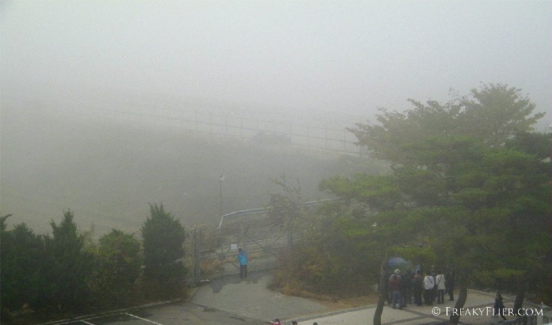Bridge of Freedom in the fog at Imjingak