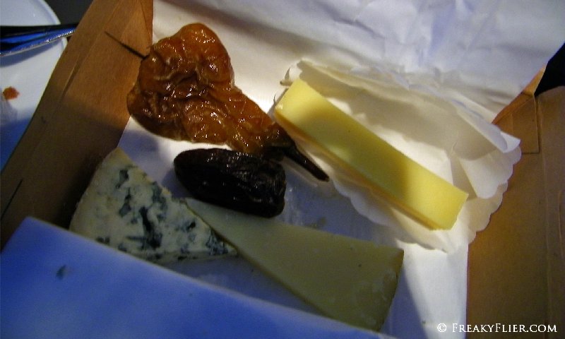 Inside the cheese platter box