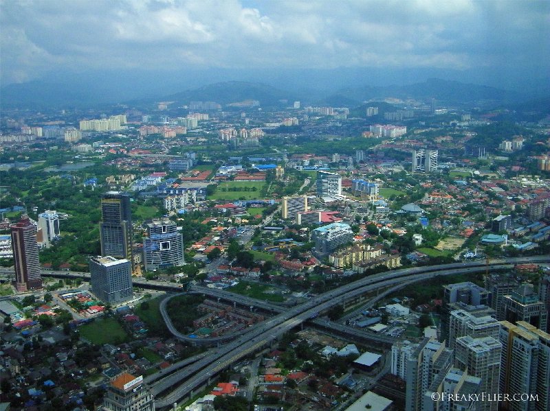 Looking out over the city of Kuala Lumpur