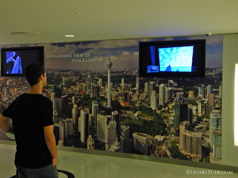 Displays telling the story of the construction at the entry level