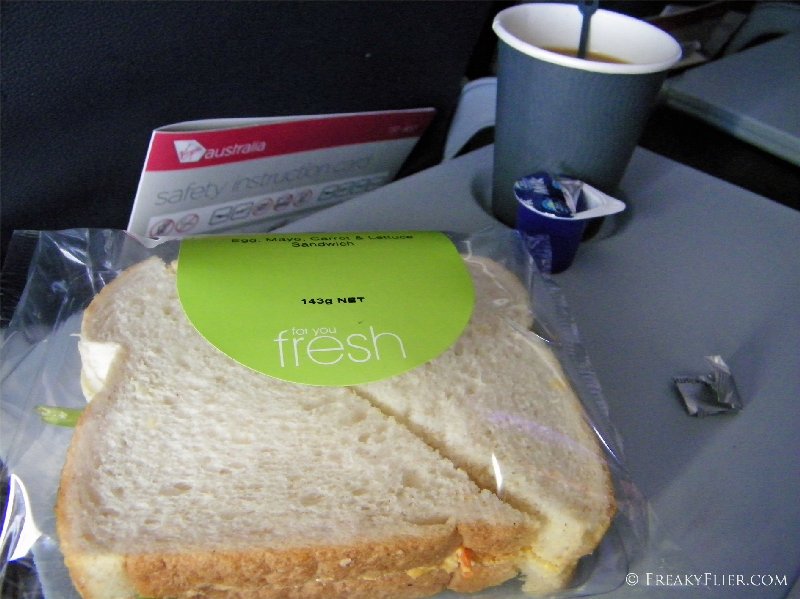 Egg and lettuce Sandwich with coffee (coffee included in the fare)