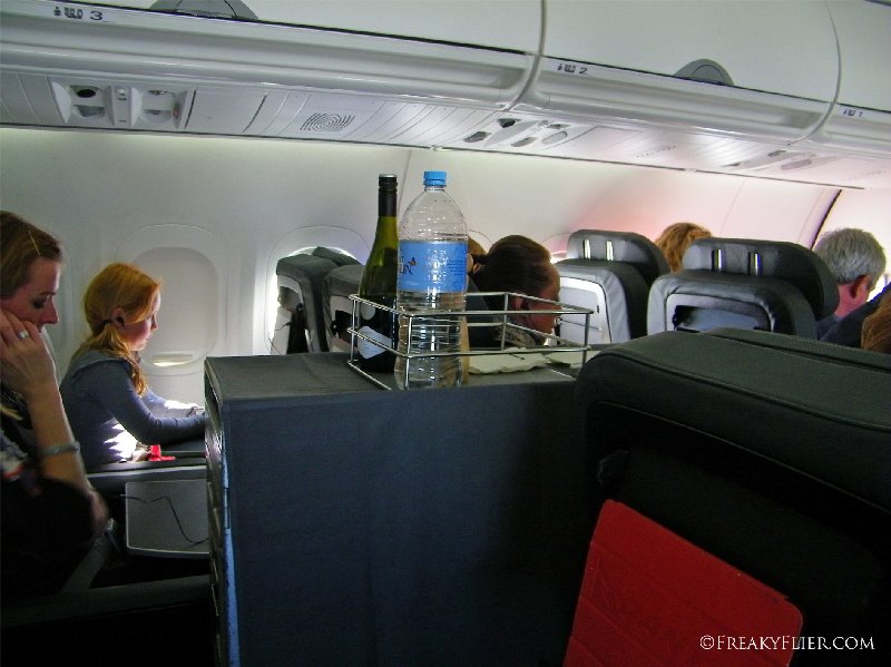 Drinks service on QANTASLINK Beoing 717-200 Hobart to Sydney