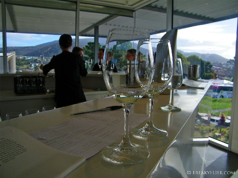 Tasting the whites at Morilla Estate Cellar Door