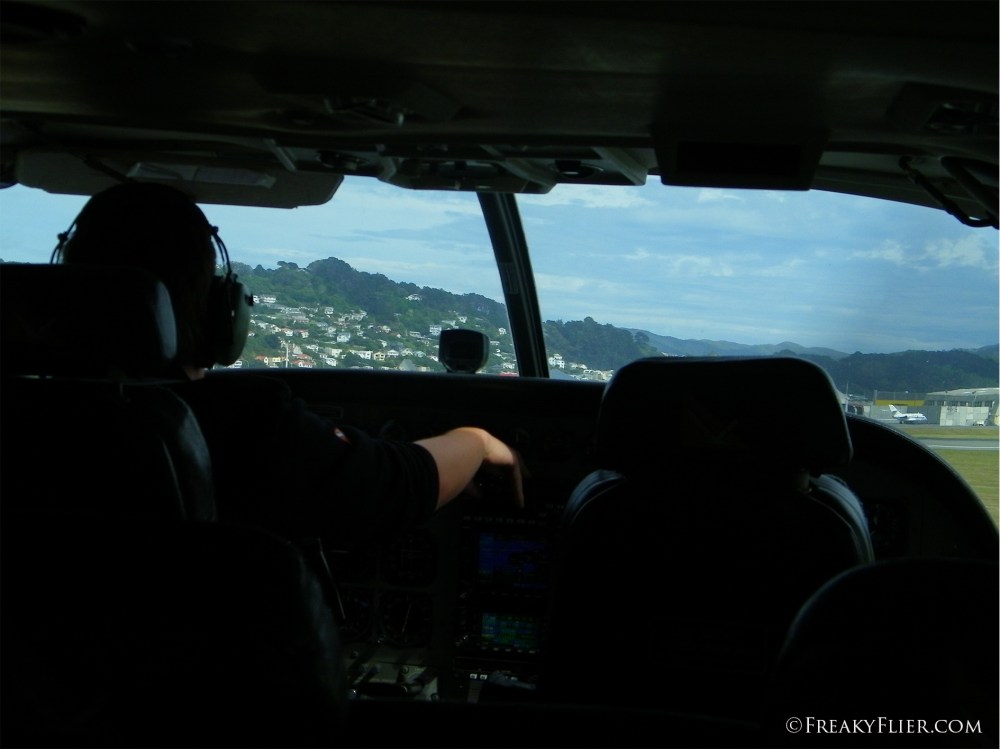 About to take off on Soundsair at Wellington Airport