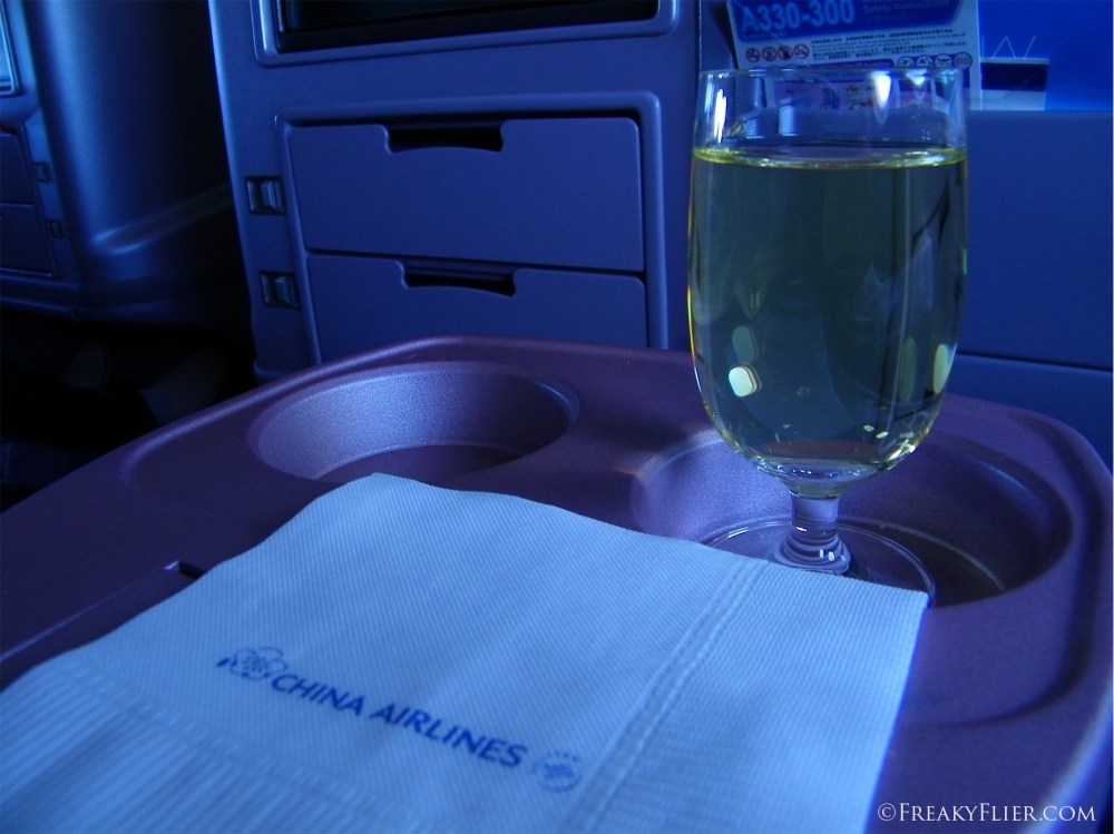 Final Sauvingnon Blanc before arrival in Auckland on Board China Airlines