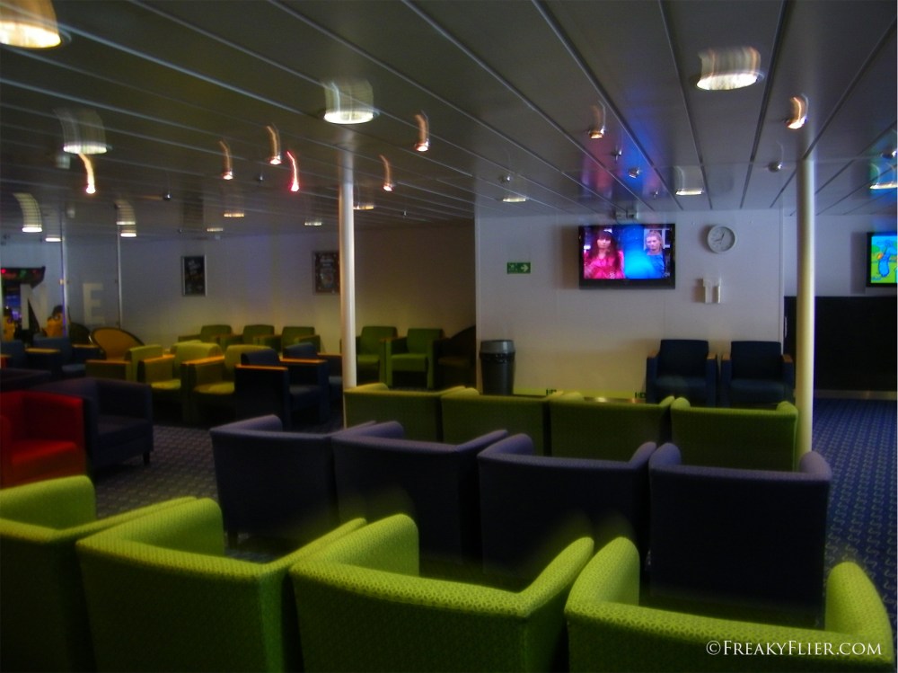 Family lounge onboard the MV Kaitaki