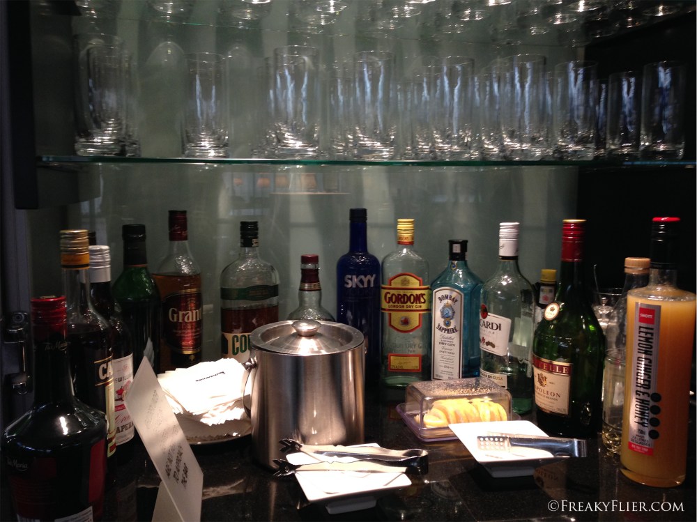 The spirit bar at the QantasClub Wellington