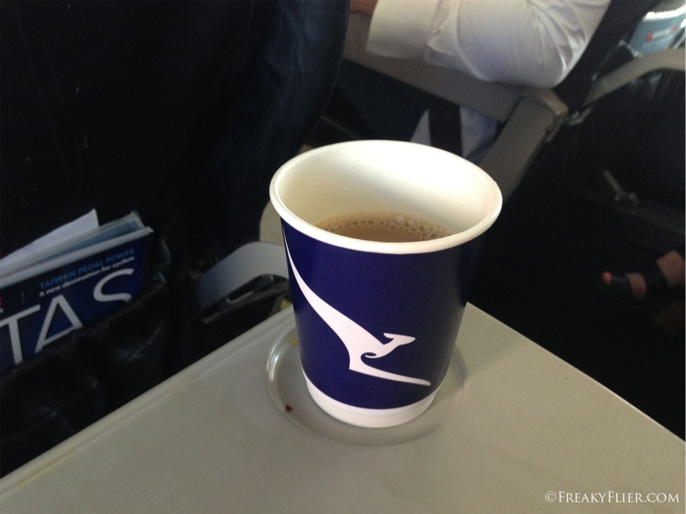 Coffee and tea was also available on this morning flight