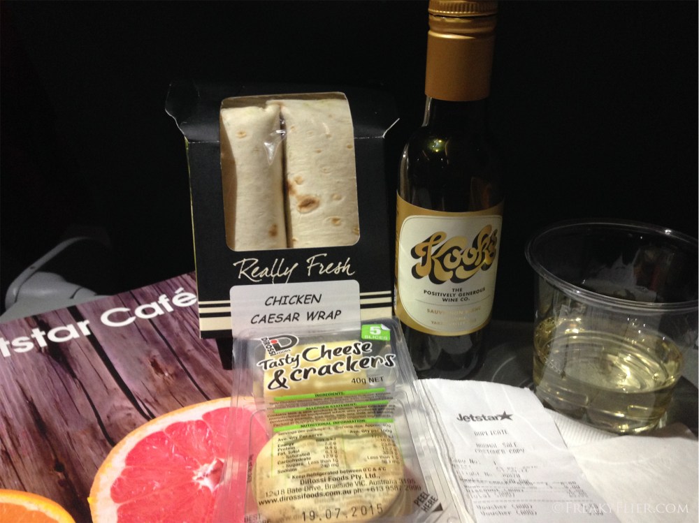 My inflight purchases on board Jetstar