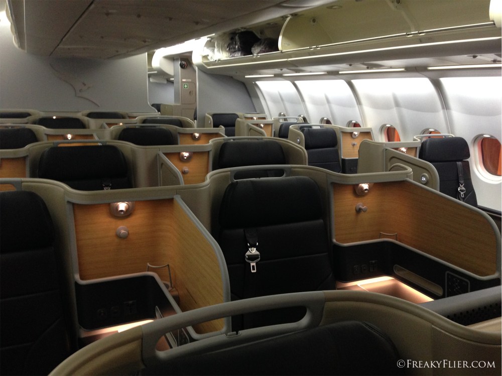 The new Qantas Business Suite on board VH-EBA