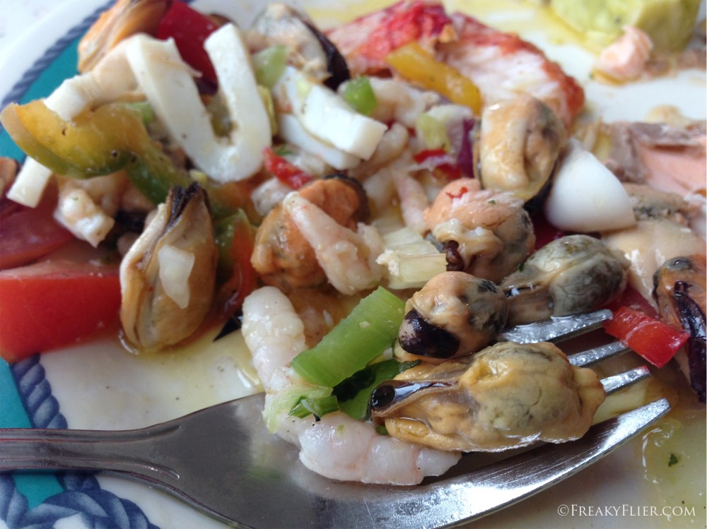 My seafood salad from the buffet