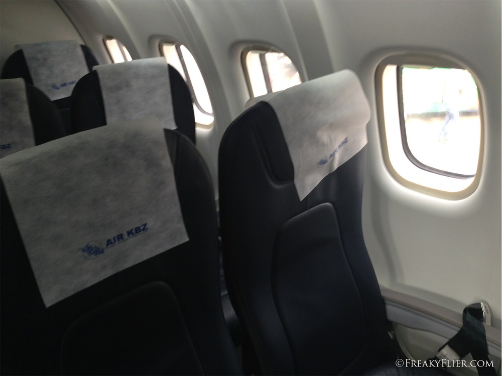 Seating on board the ATR72-600 on Air KBZ