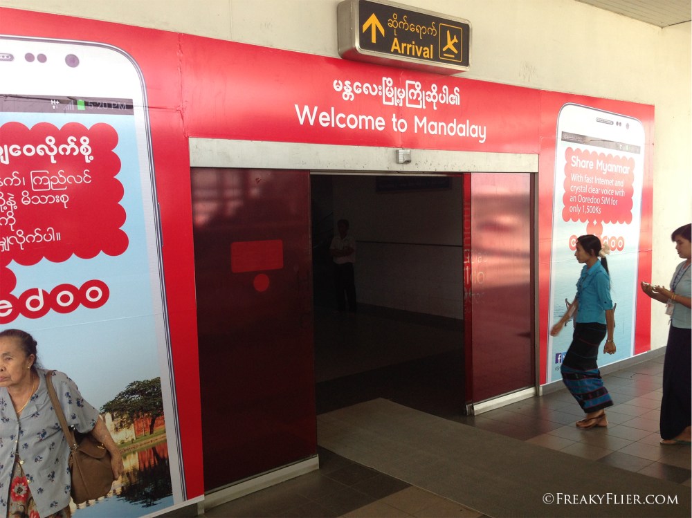 Air Asia arrivals at Mandalay Airport