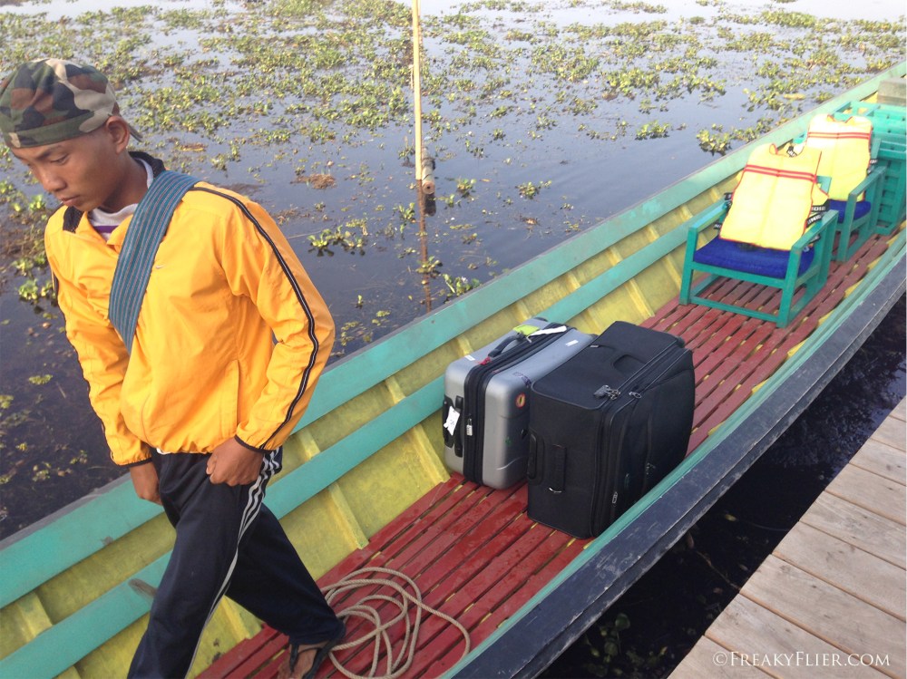 Bags on the Longboat from Novotel Myat Min to Nyaungshwe