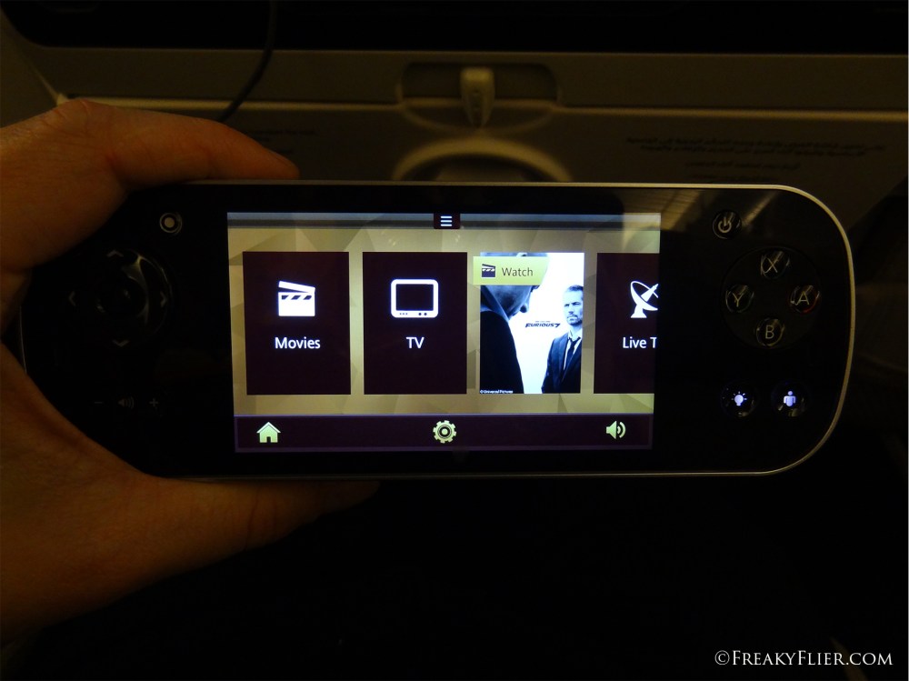 The Economy Class remote with screen