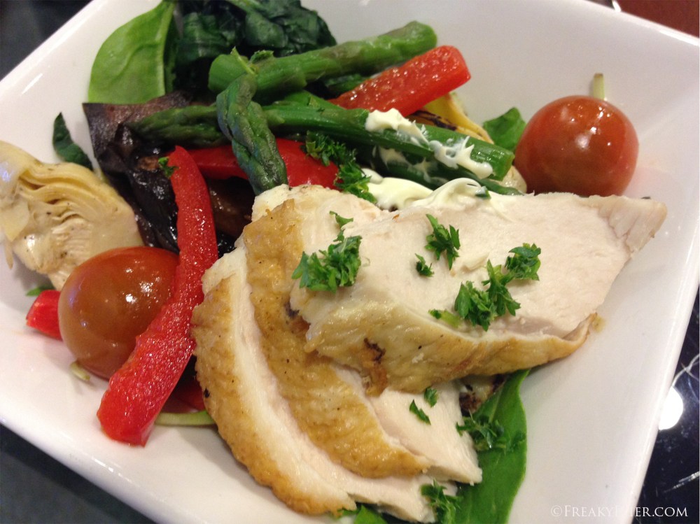 Chicken Nicoise salad