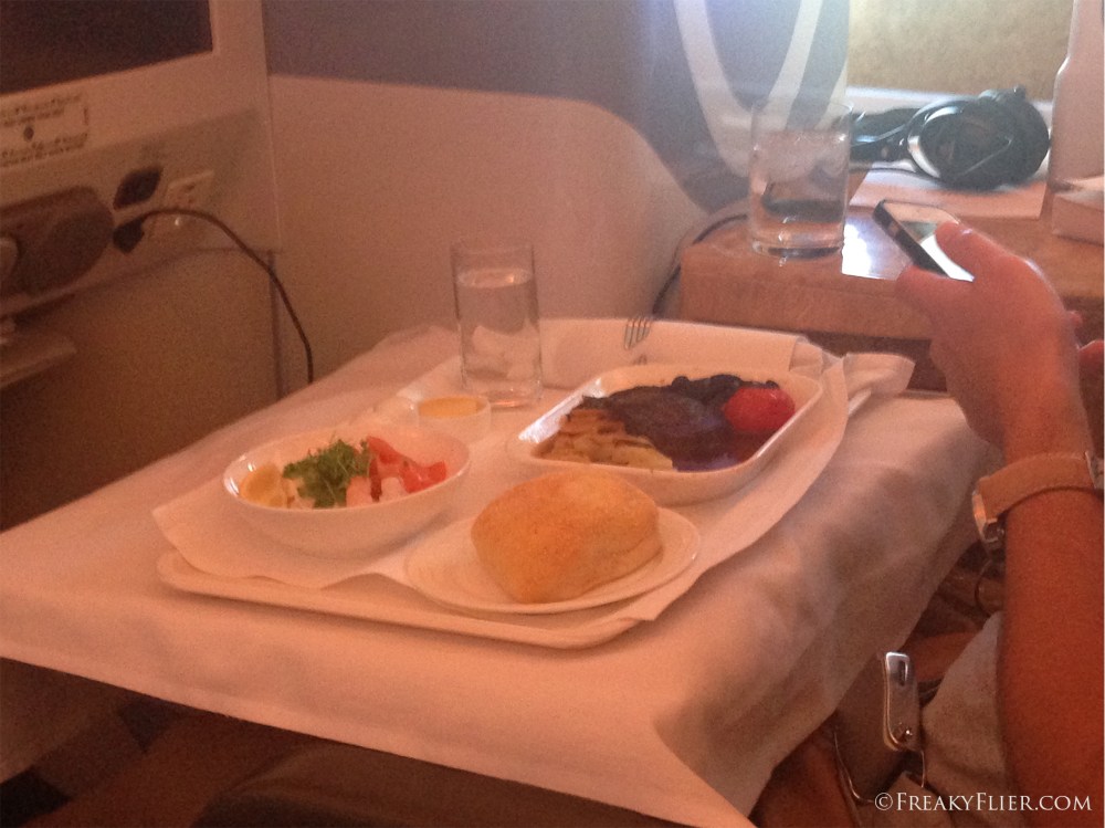 My seat neighbours meal - The Beef