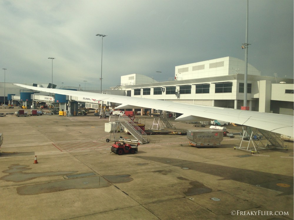 Pushback from Sydney, note the wing flex