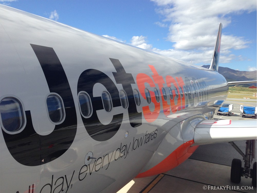 Boarding Jetstar in Queenstown