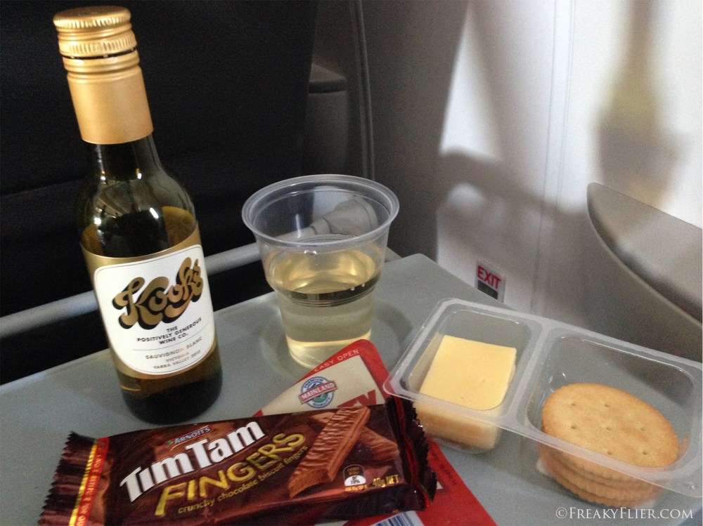 Kooks wine, cheese and crackers and Tim Tam biscuits