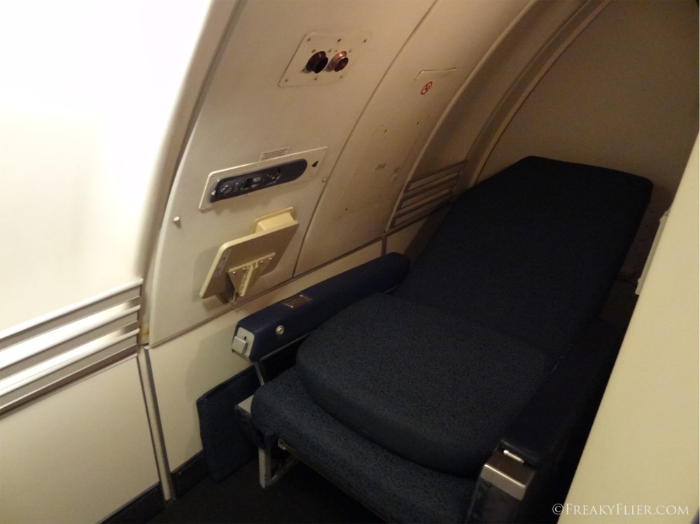 Upper deck crew rest on board the 747-400